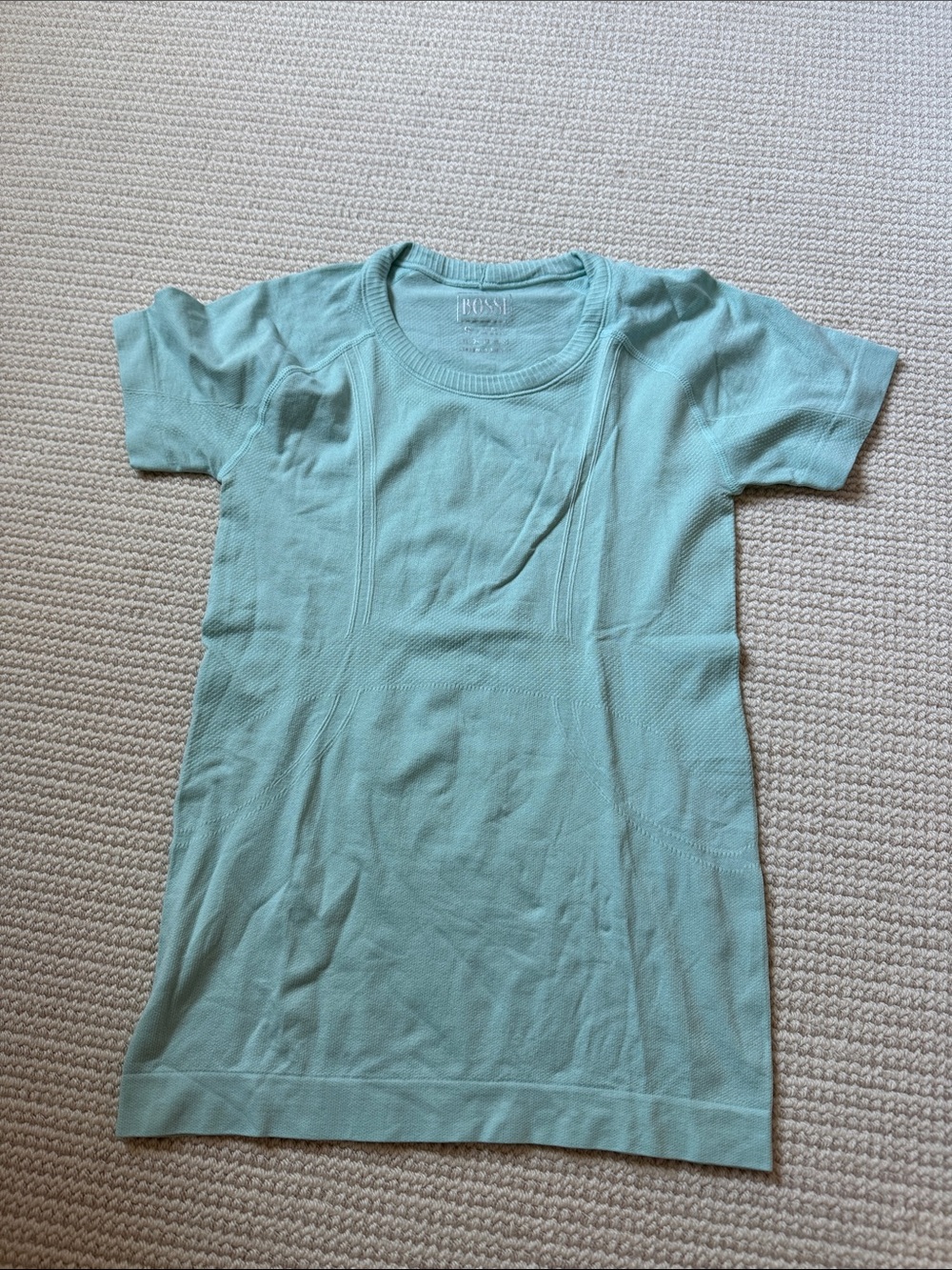 Kids Short-Sleeve Knit Tee in Mint Green